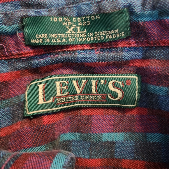 Vintage Levi's Southwestern Style Geometric Print Button Down Shirt Sz XL - Picture 5 of 10